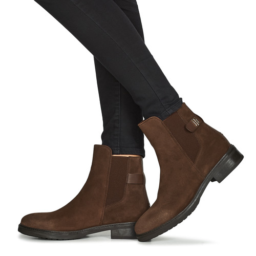 Tommy Hilfiger - Coin Suede Flat Boot - Marron