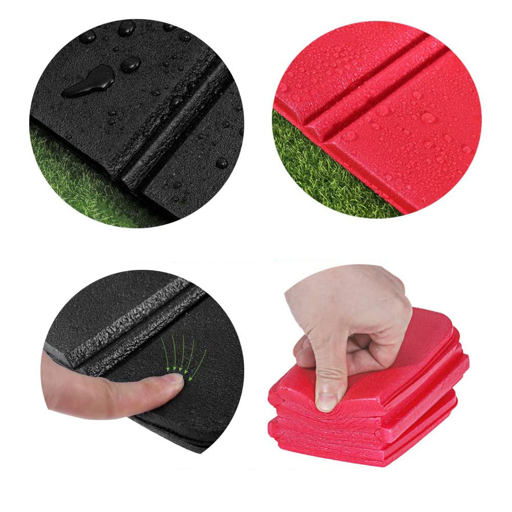 (385x275x8mm) Faltbares Thermo Outdoor Sitzkissen für Camping / Wandern / Festivals / Picknick / Stadion - Rosa