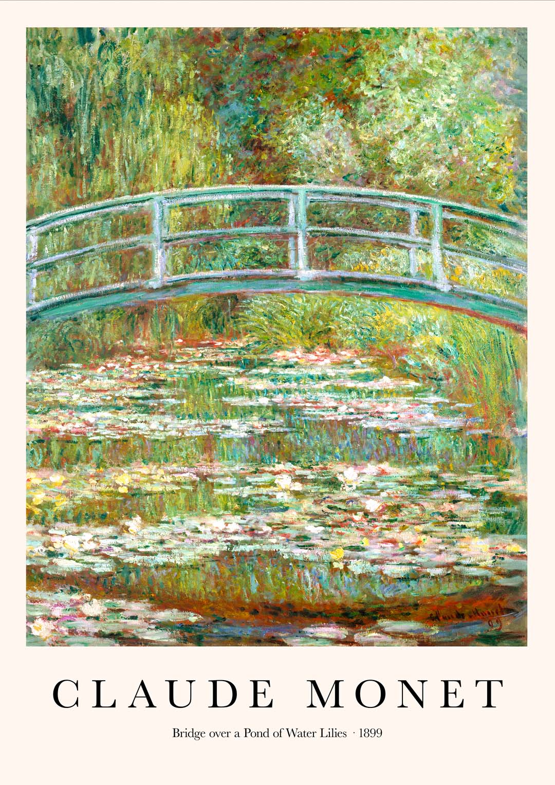 Brücke über einen Teich mit Seerosen von Claude Monet