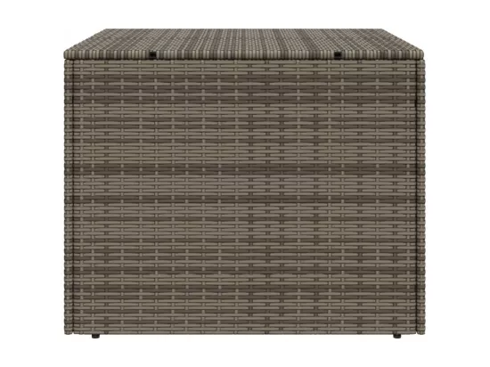 Boîte de rangement de jardin gris 291L résine tressée