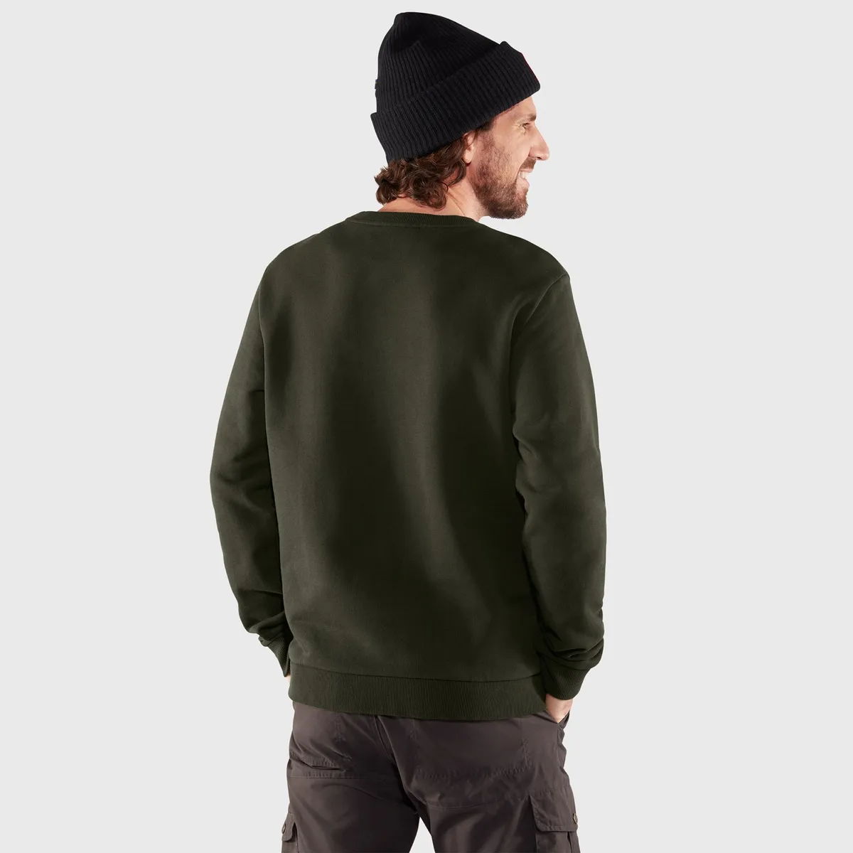 Fjällräven Men's Fjällräven Logo Sweater Mustard Yellow