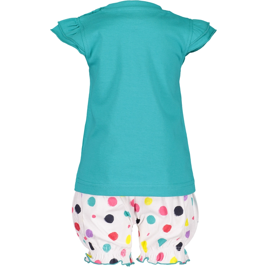 BLUE SEVEN Girls 2er Set T-Shirt + Shorts Lagune