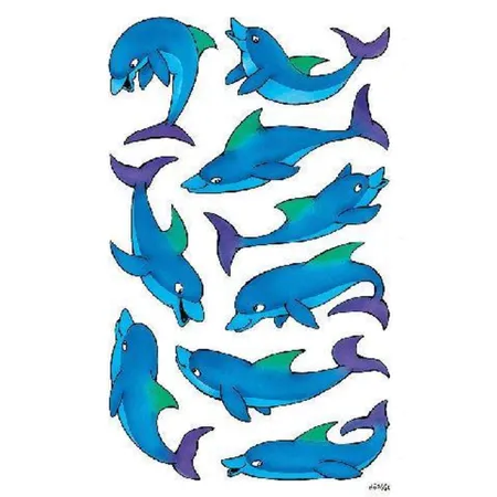 Avery Zweckform Z-Design Kinder Sticker, Delfine, 2 Bogen/18 Sticker