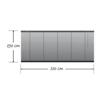 KARWEI aluminium jaloezie 25 mm antraciet (kleurnr. 226) 220x250 cm (bxh)