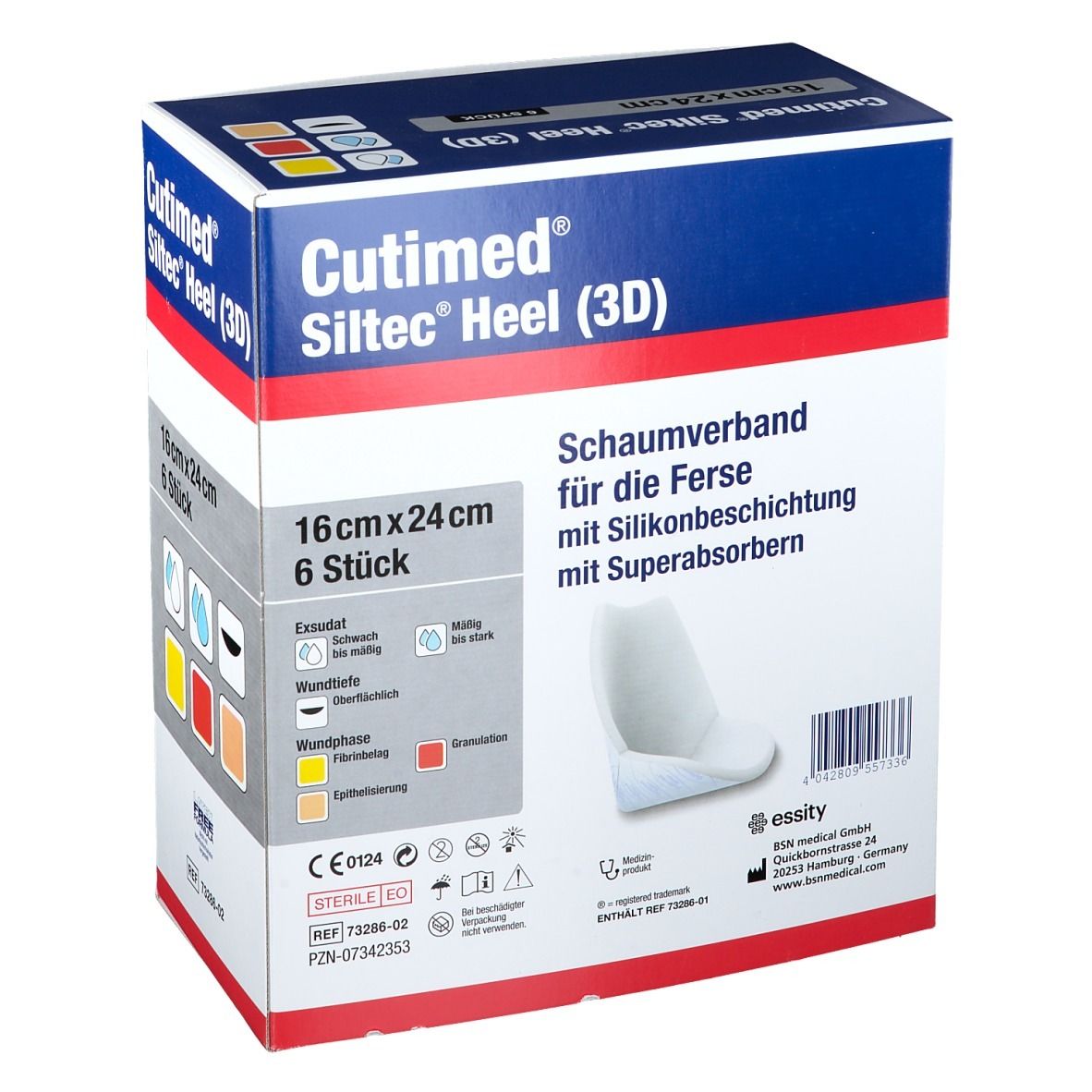 Cutimed® Siltec® Heel 3D 16 cm x 24 cm