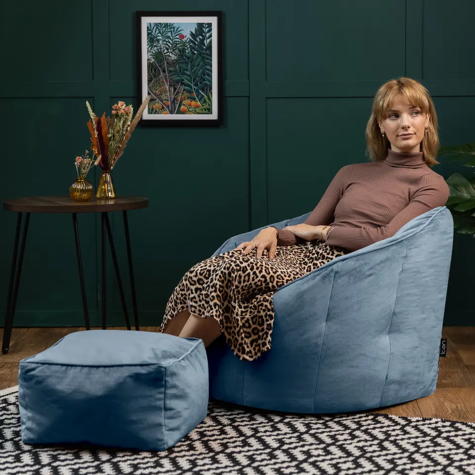 icon Zitzak en Poef Sirena - Zitzak Velvet - Blauw