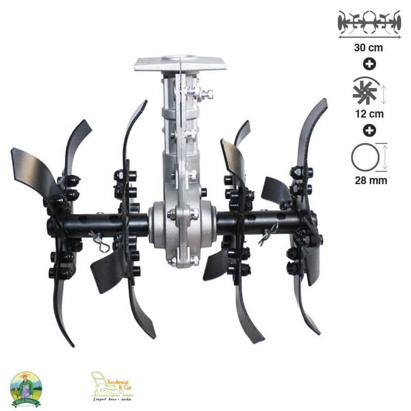 Cultivateur universel 9 dents pour débroussailleuse tube 28mm fermier gf-1294