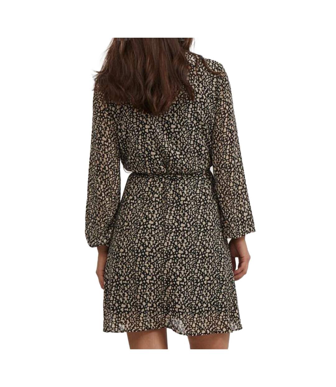Robe Imprimée Noire Femme Vila Viadeline