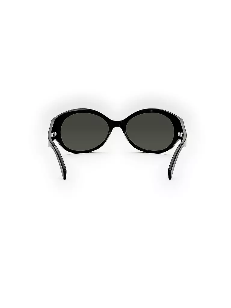 CELINE Triomphe schwarze ovale Sonnenbrille schwarz