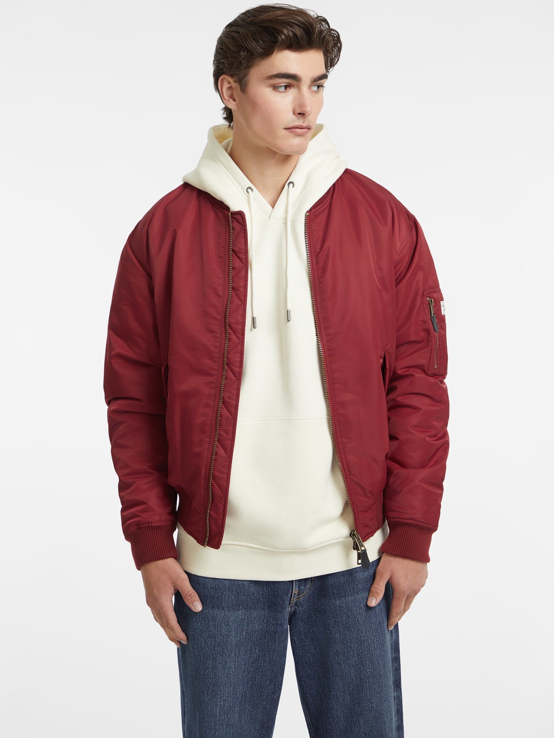 Jaqueta bomber de nylon
