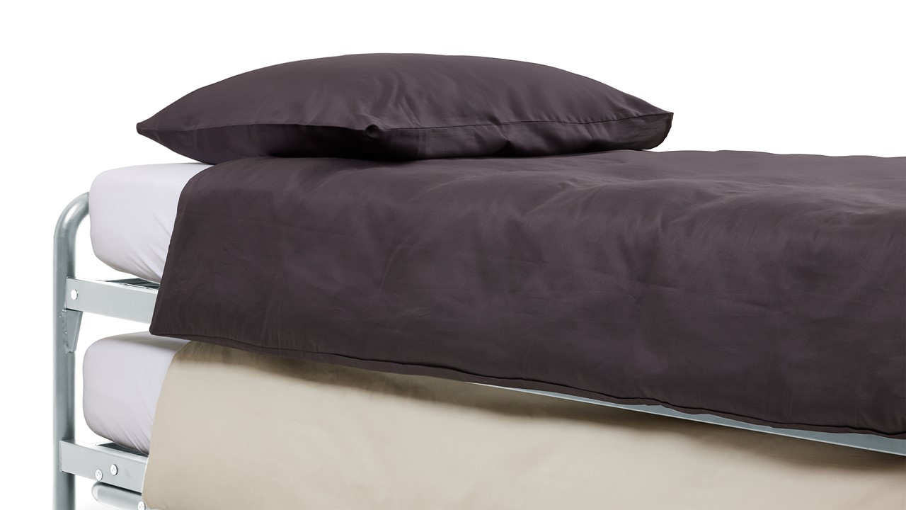 Bed met onderschuifbed Doppia grijs