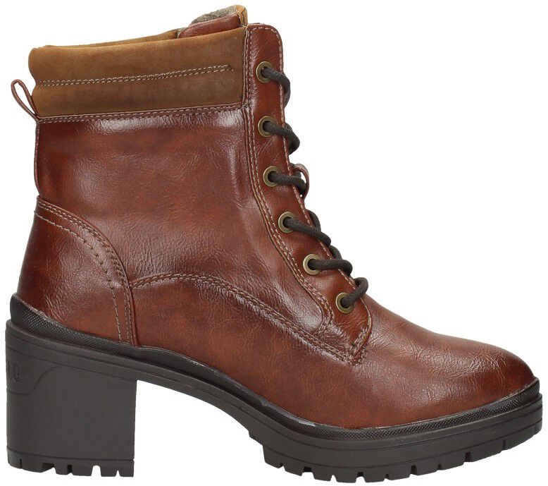 Mustang Veterschoenen Hak cognac