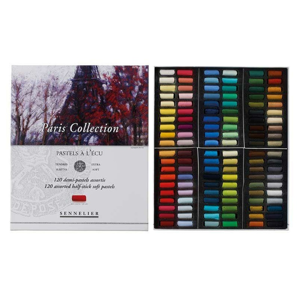 Etui pastels 'a l'écu' - 120 demi-pastels - paris collection