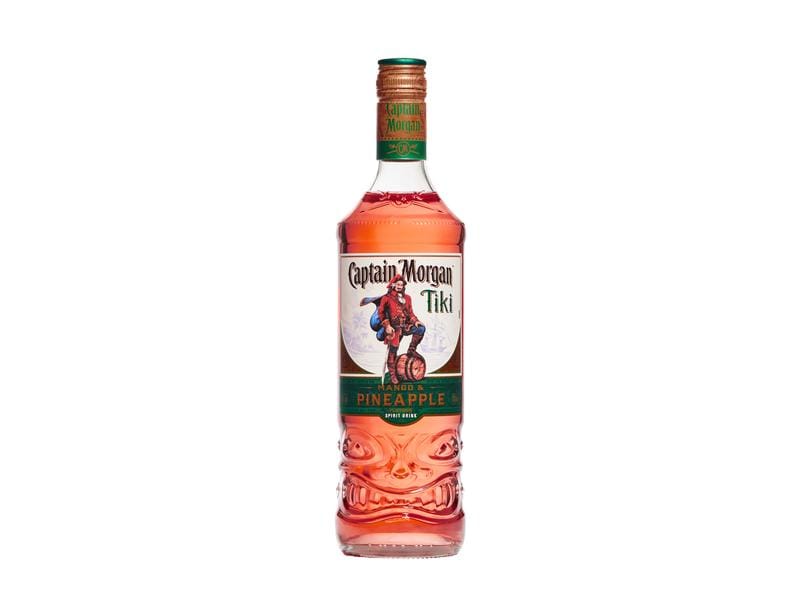 Captain Morgan Rum Tiki Mango & Pineapple 0.7 l Hochprozentige Spirituosen Spezialität mit exotischem Fruchtaroma