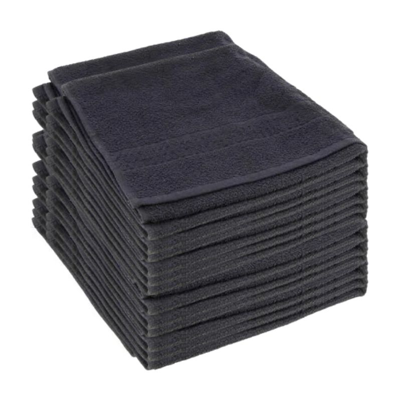 Serviette De Coton Noir Bob Tuo Sibel x12