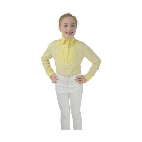 Camisa de montaria infantil de manga comprida Dedham, amarela.