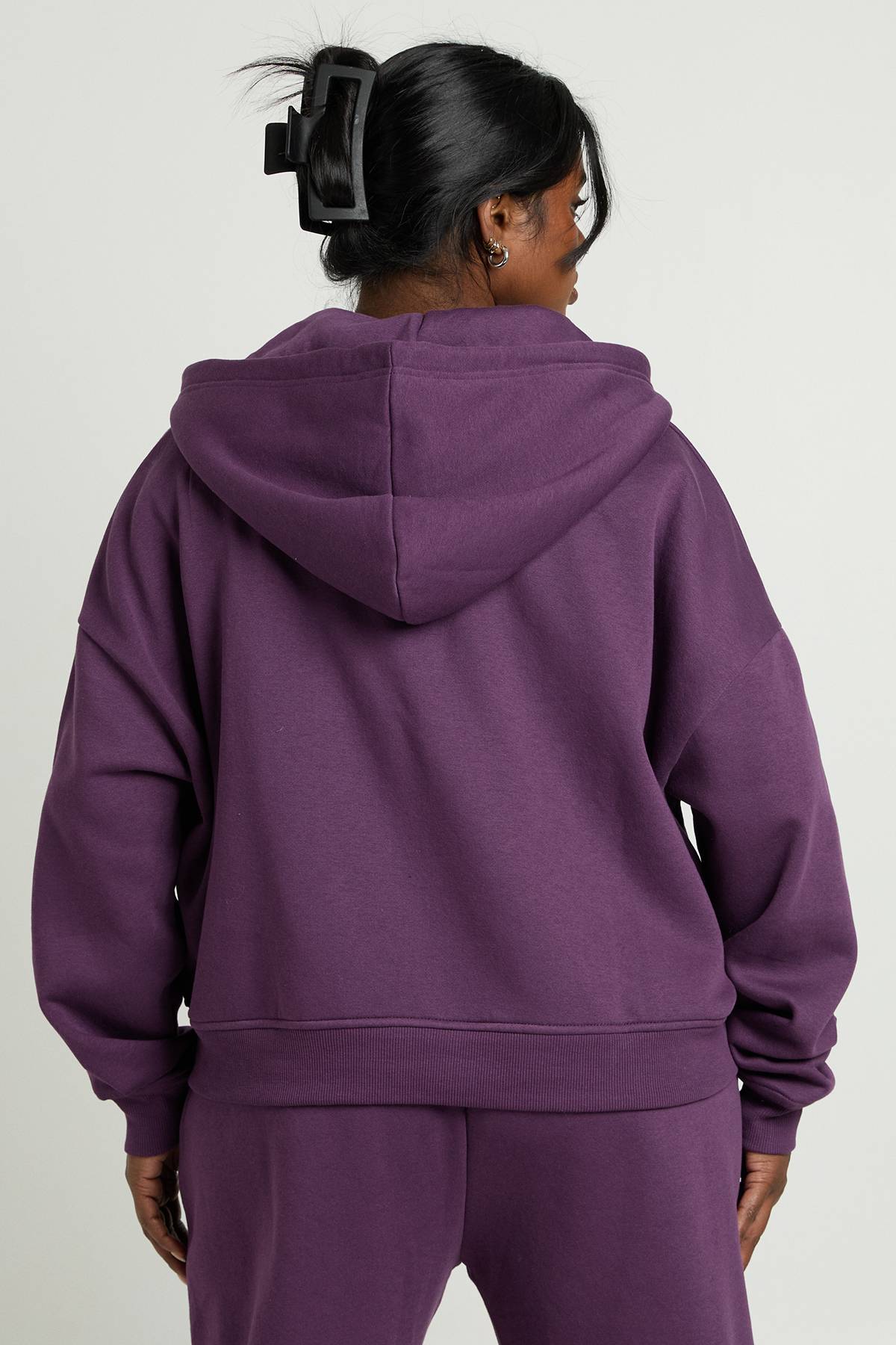 boohoo Sweat à Casynthétiqueche Zippé Grande Taille avec Cordon Contrastant