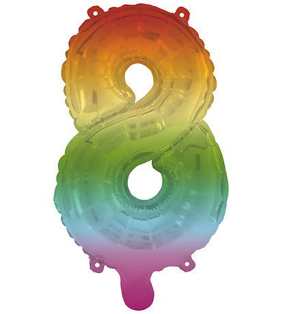 Decorata Party Folienballon - 95 cm - Nr. 8 - Rainbow