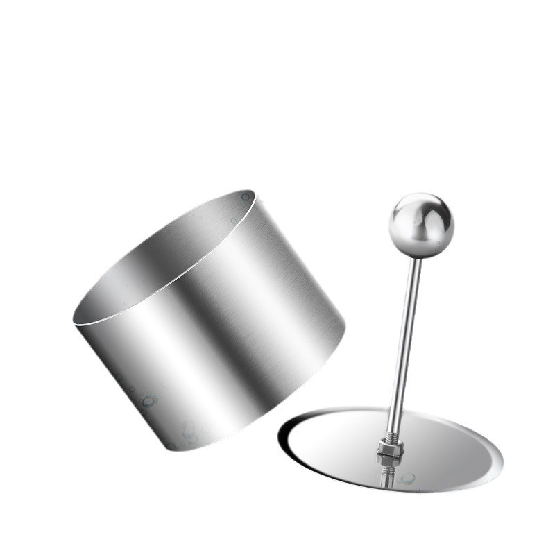 (Ø8x5cm) Edelstahl Dessert Ring DIY Servier Presse Anrichte Form für Kuchen / Mousse / Gemüse - Silber