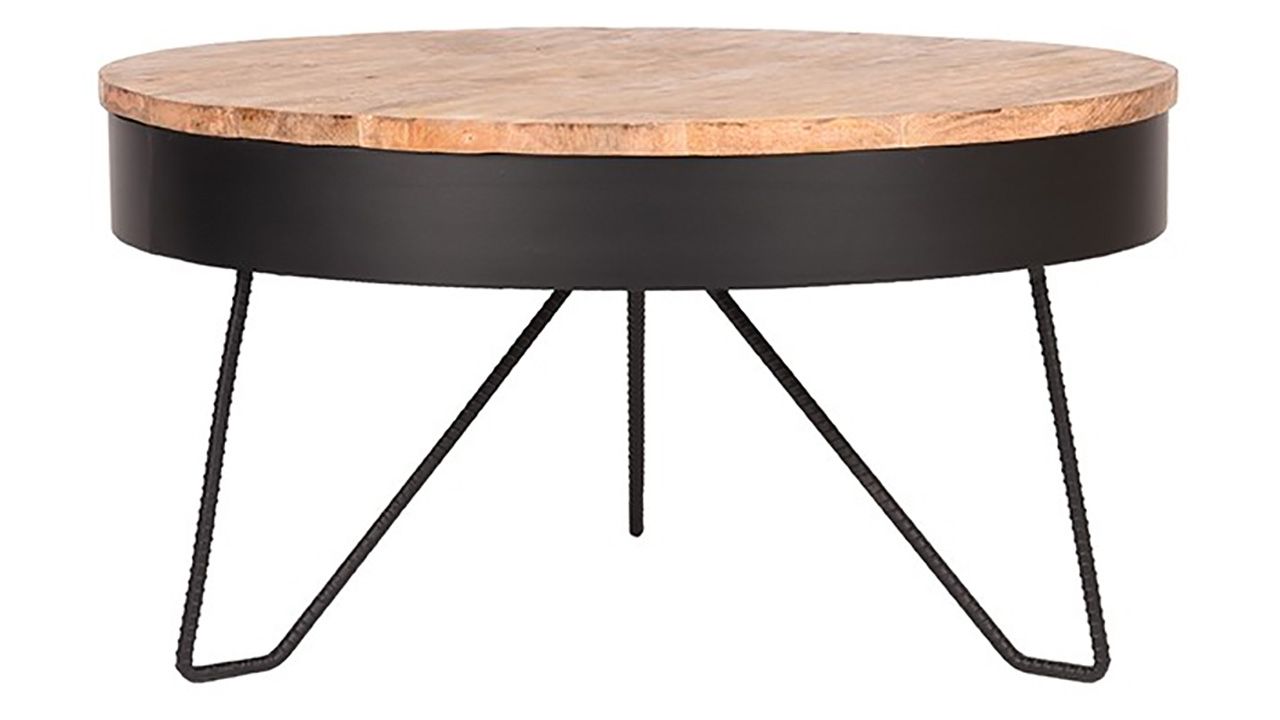 Salontafel zwart YS-22.080 Saran ⌀80  x H43 cm