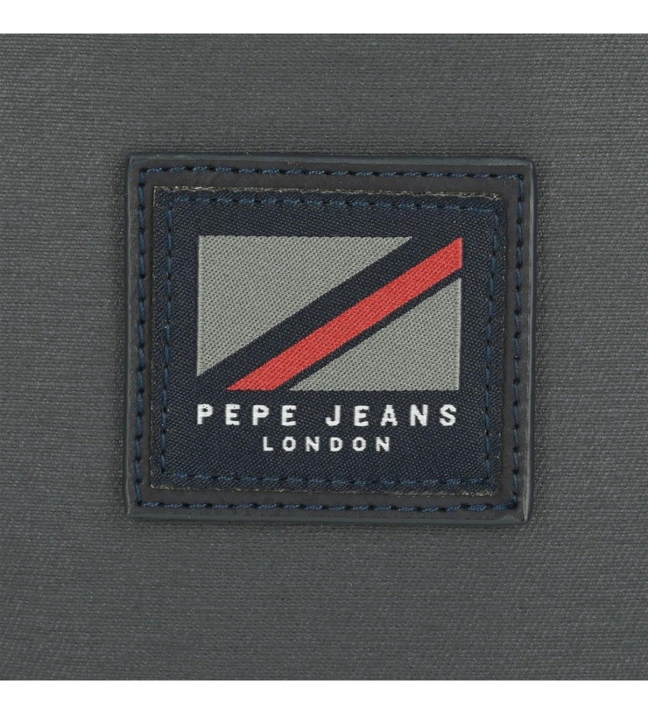 Bolsa de ombro para celular Pepe Jeans Hackney cinza