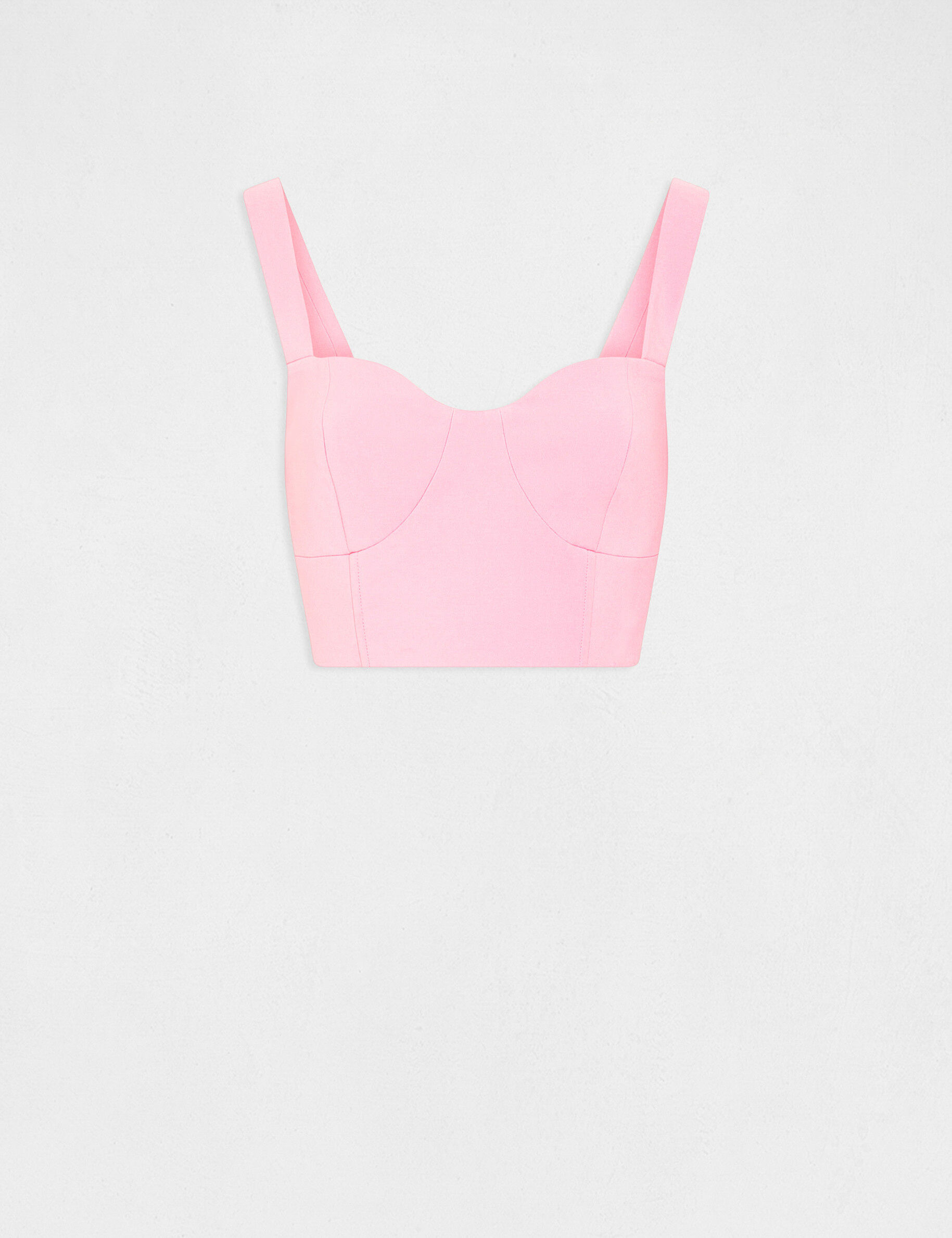Bustier bretelles larges rose clair femme - rose_clair