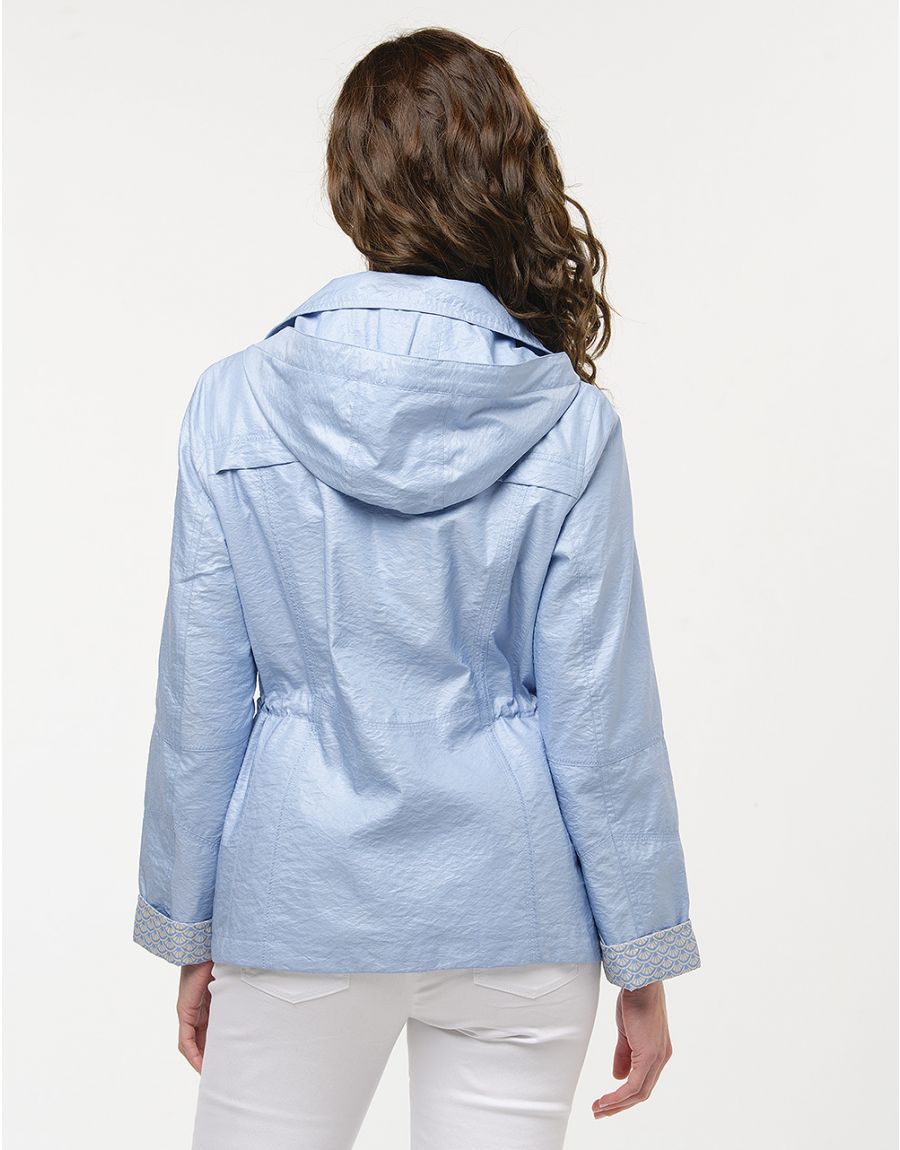 Parka courte bleu ciel