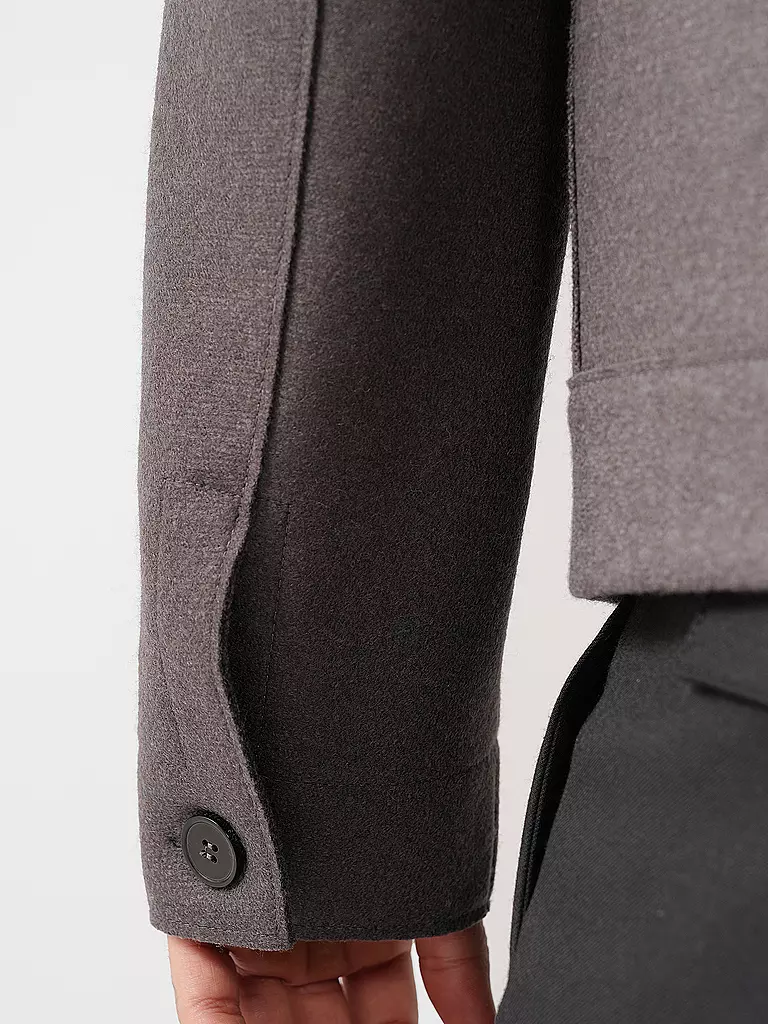 HARRIS WHARF LONDON Wolljacke grau