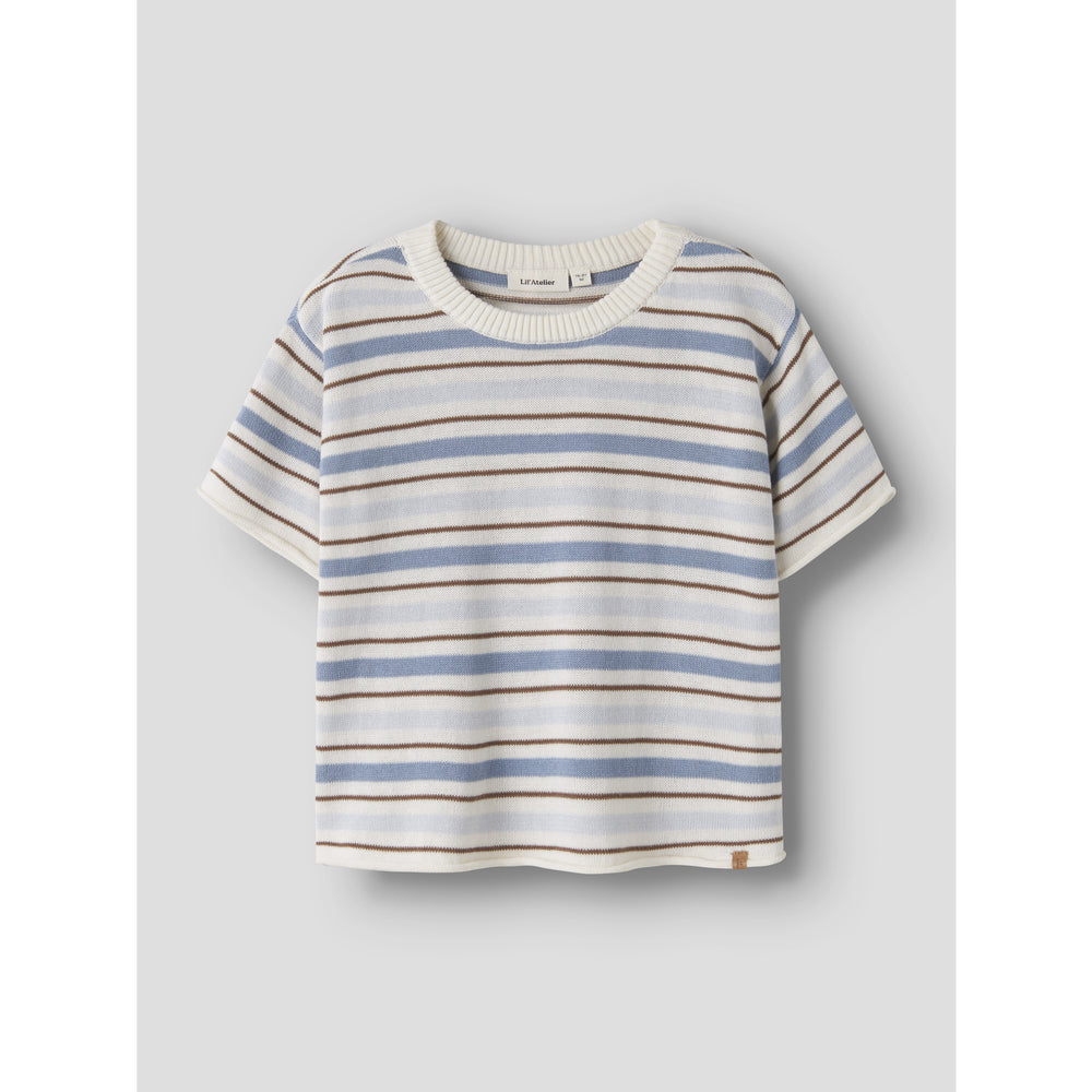 Køb Lil'Atelier Coconut Milk Dusty Blue Nmmhito Ss Loose Strik Lil