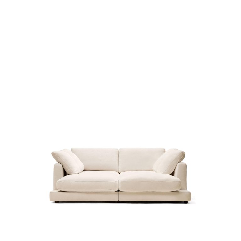 Kave Home Gala 3-zits bank met dubbele chaise longue wit