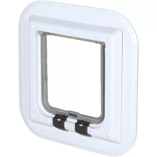 Porta silenciosa para gatos, branca