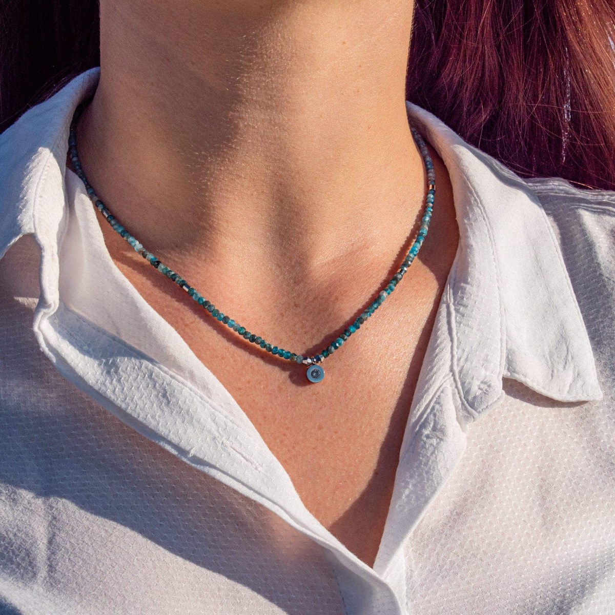 Collier Lumia en pierres Apatite