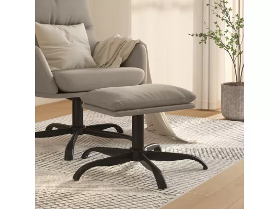 Repose-pied Gris clair 60x60x36 cm Velours