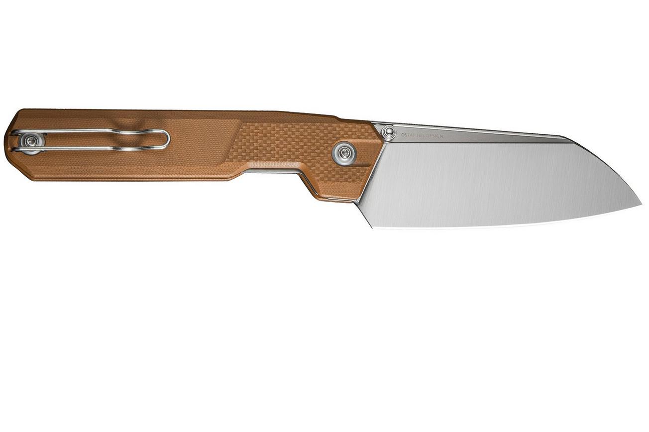 CIVIVI Hid C23008-3 Satin, Brown G10, zakmes, Ostap Hel Design
