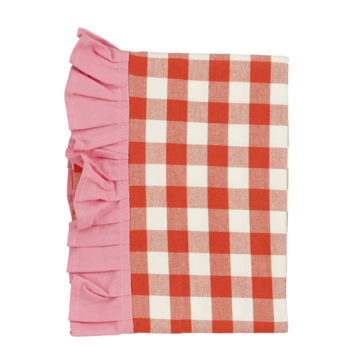Tafelkleed ruit rood - l180xb130cm