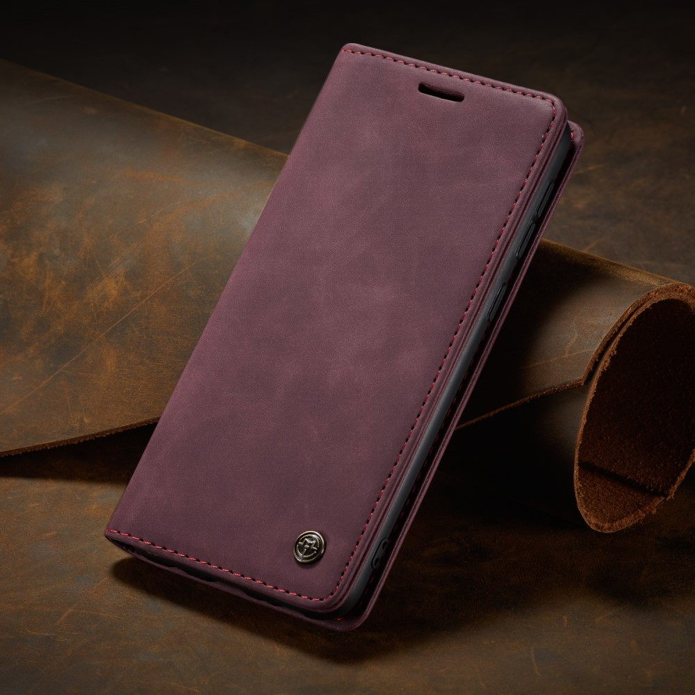 Samsung Galaxy A52s 5G / A52 (5G) Leder Tasche Flip Wallet Etui mit Kartenfächern - Rot