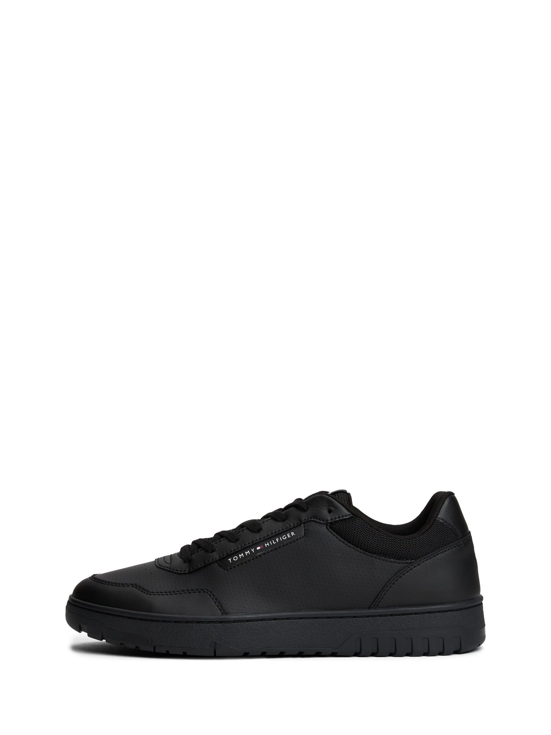 Zwart - Tommy Hilfiger Cleat Basketball Trainers With Leather