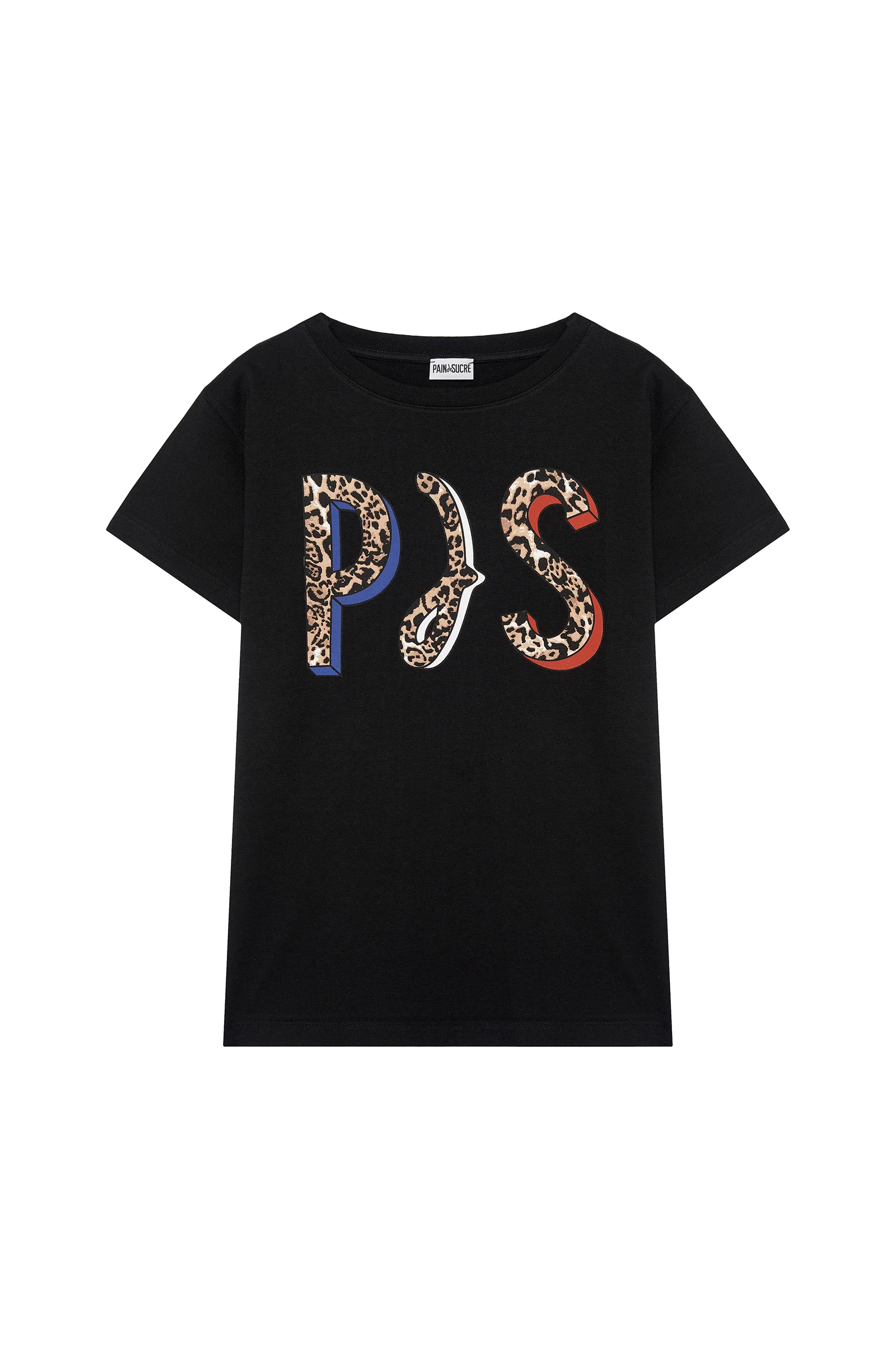 thiya T-shirt siglé PdS en coton noir Noir