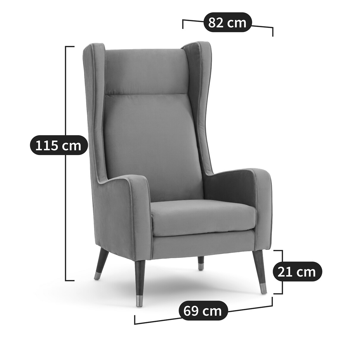 LA REDOUTE INTERIEURS<br>Poltrona XXL em fluweel, (Y)
