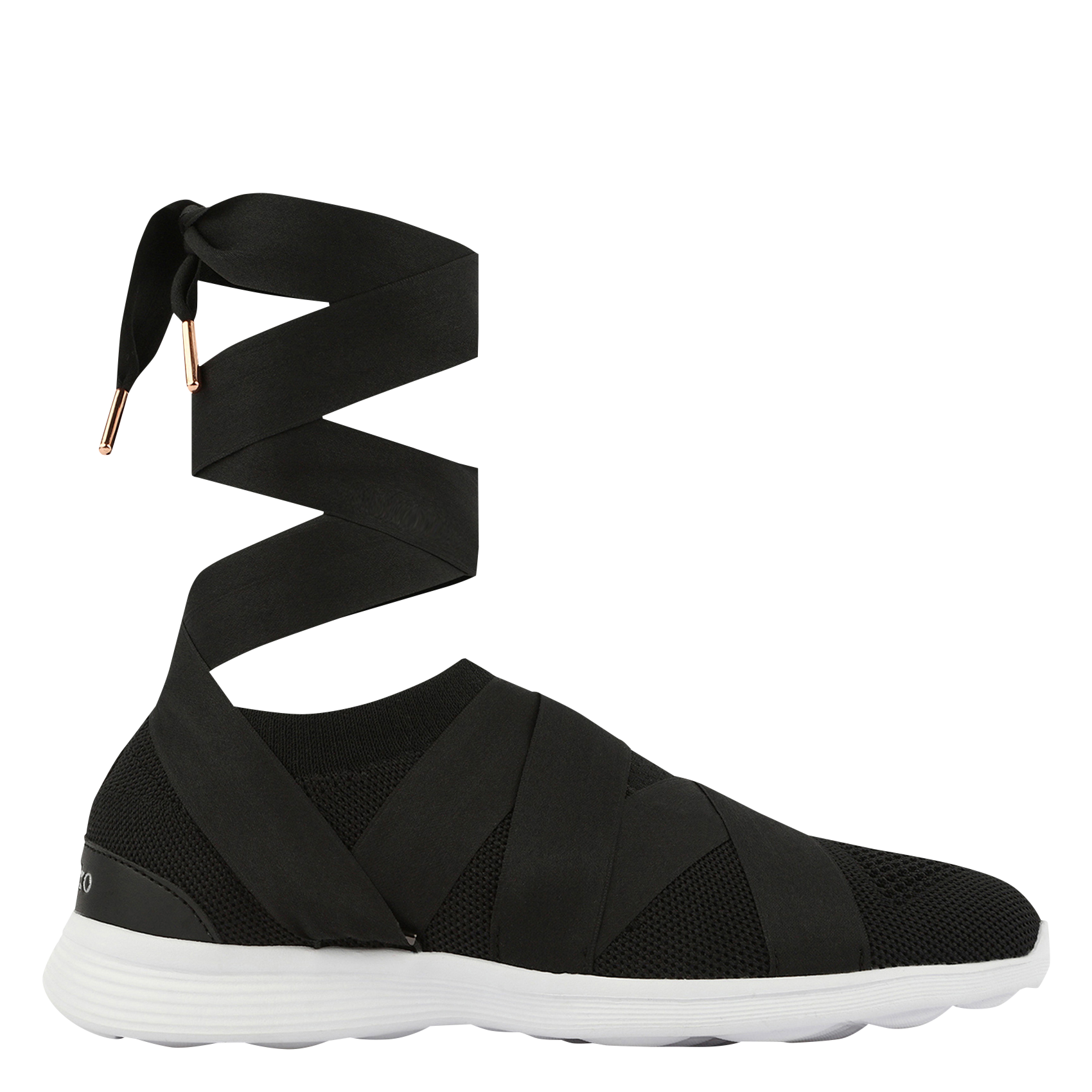 SOPHIA - Baskets ballerines en maille stretch | Noir