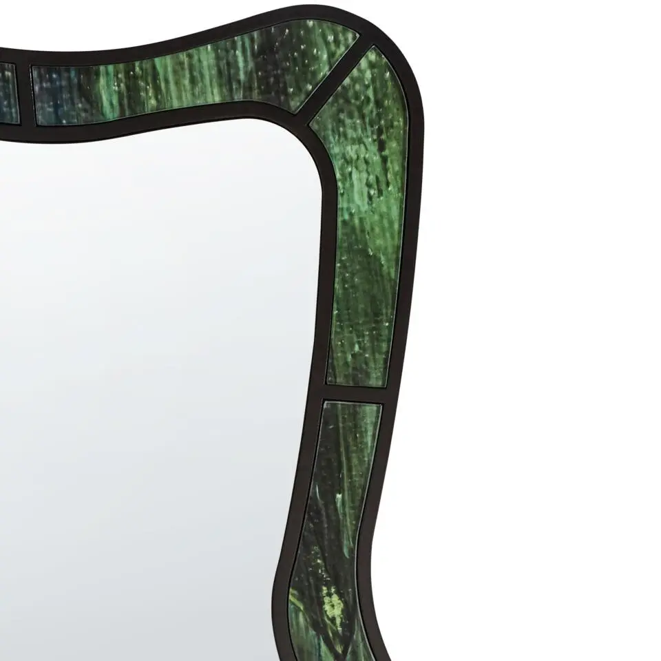 CERVILLE - Wandspiegel - Groen - Glas/MDF