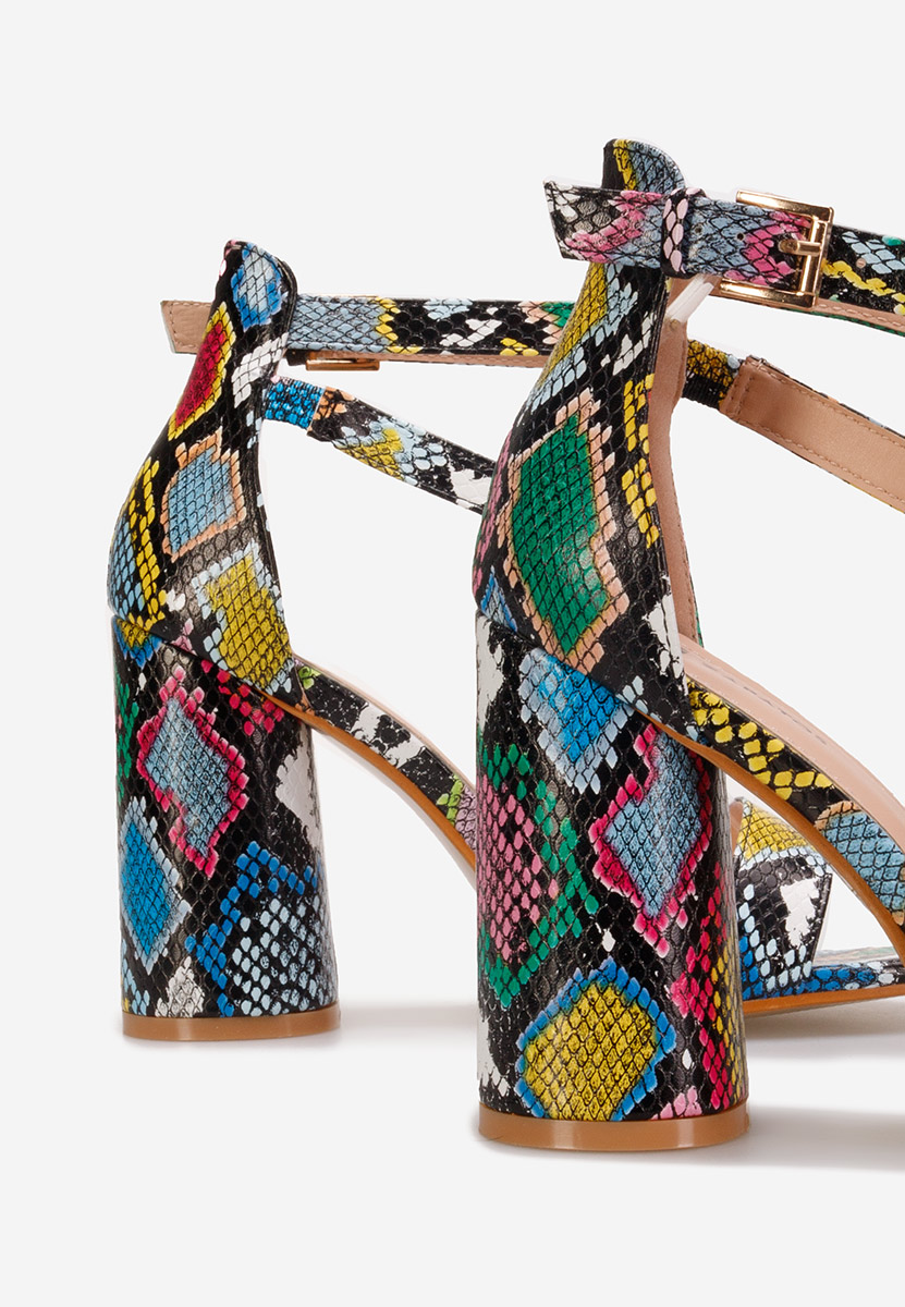 Sandales à talon haut multicolores Gracia
