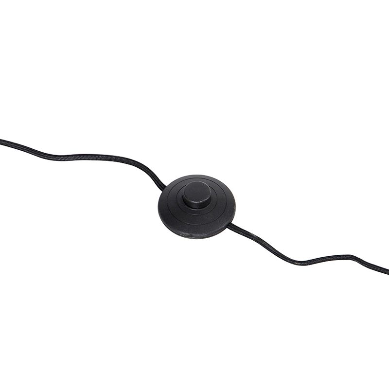 Industriële vloerlamp zwart - Drum Mesh