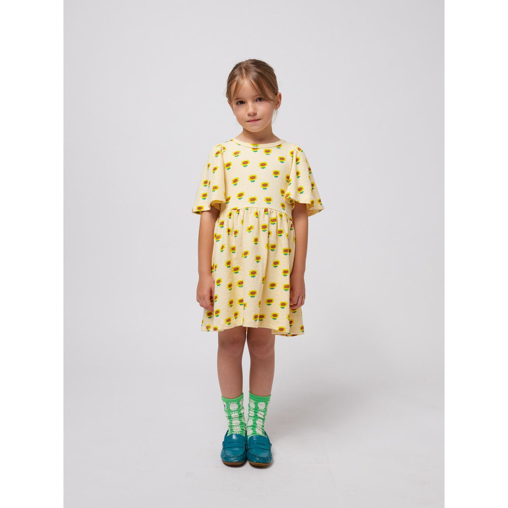 Køb Bobo Choses Offwhite Sunflower All Over Kjole