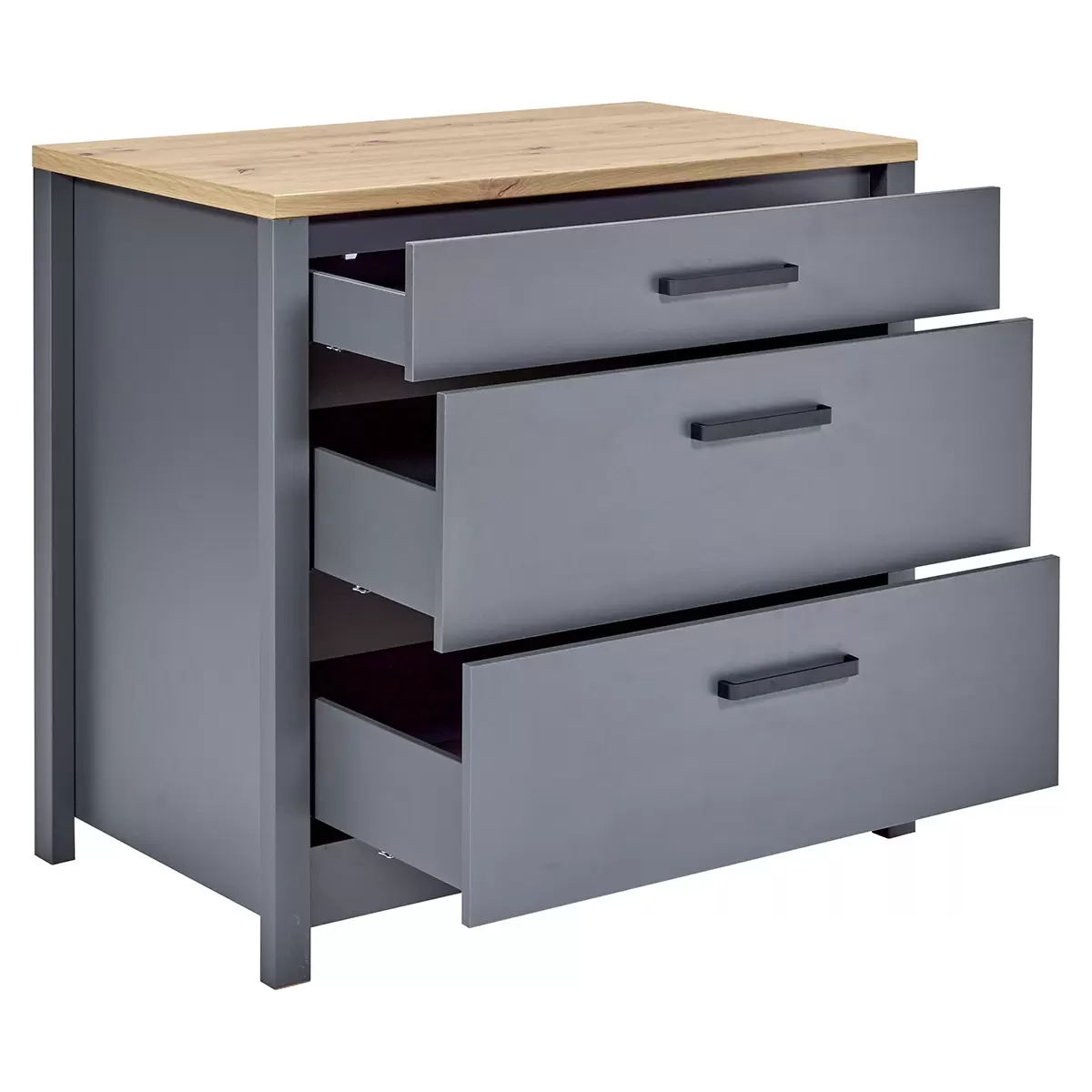 Unterschrank Veneto anthrazit,Artisan Eiche