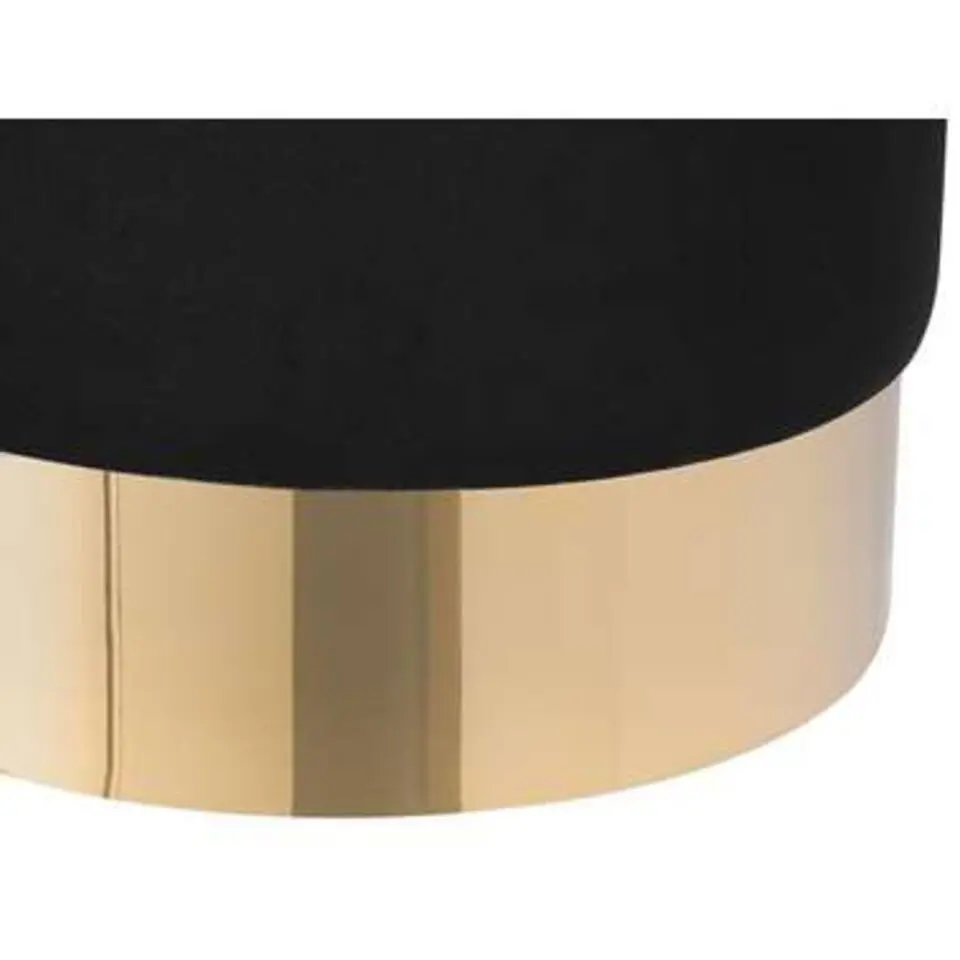 SOPHIA - Poef - Zwart - 39 cm - Fluweel