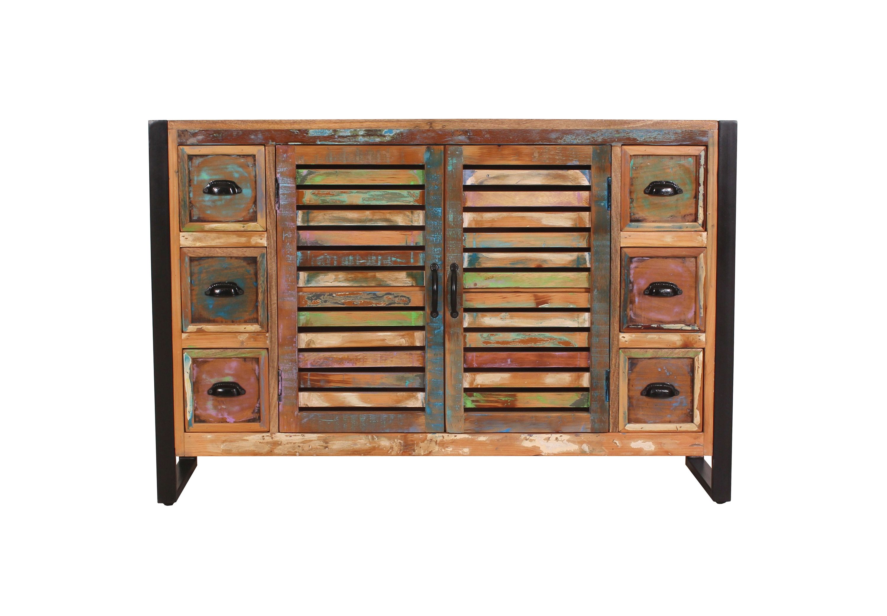 Sideboard Fiume Altholz Kommode Wohnzimmer Esszimmer Schubladen Schrank