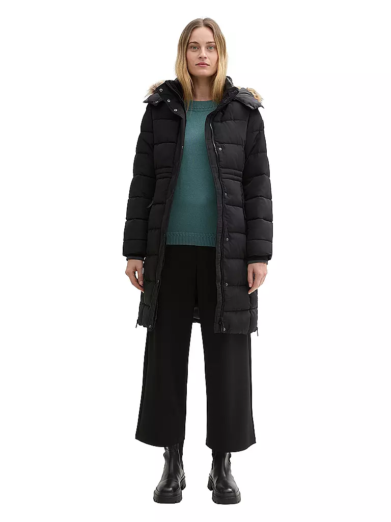 TOM TAILOR Steppmantel schwarz