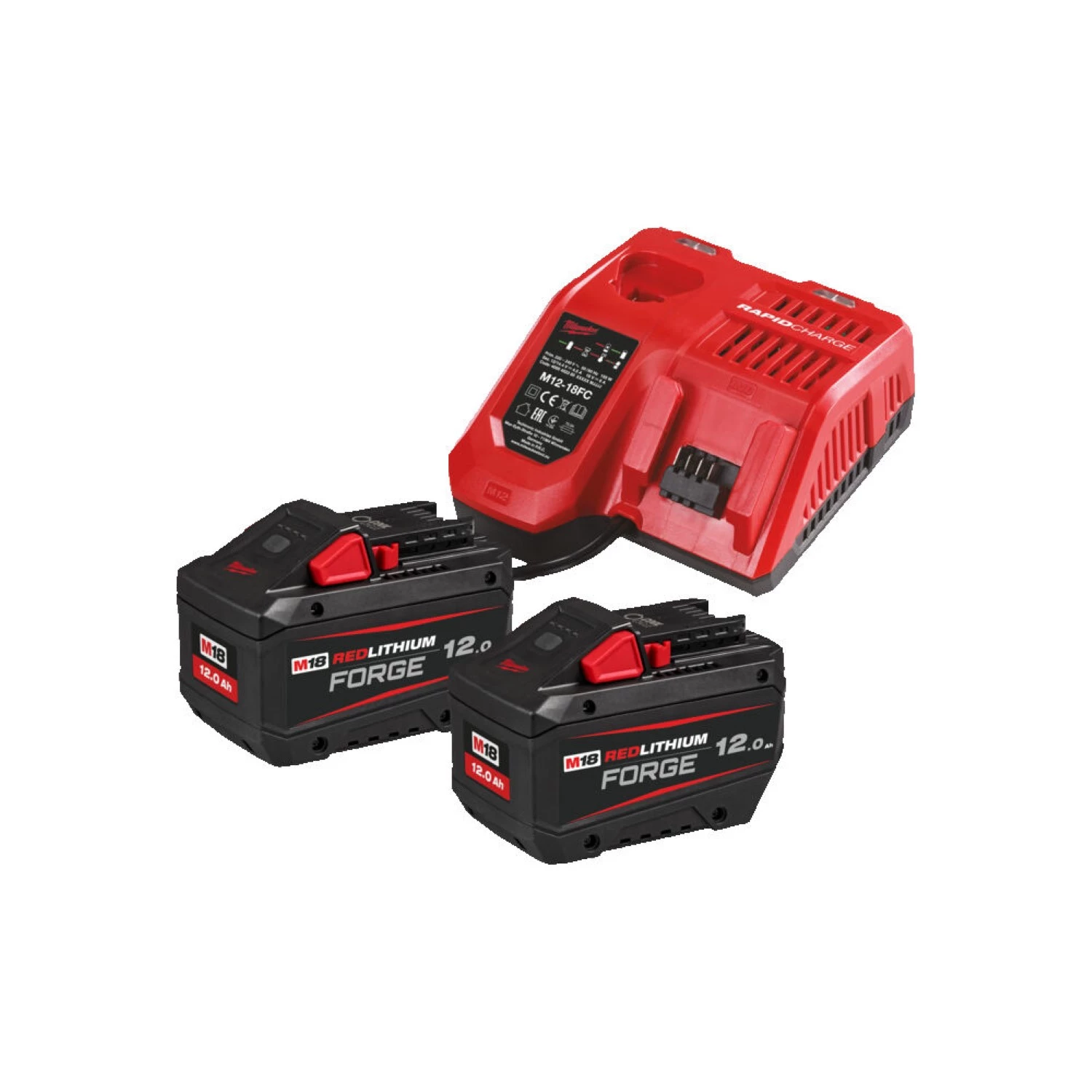 Milwaukee M18 FORGENRG-122 18V Li-ion accu starterset (2x 12.0Ah)   lader