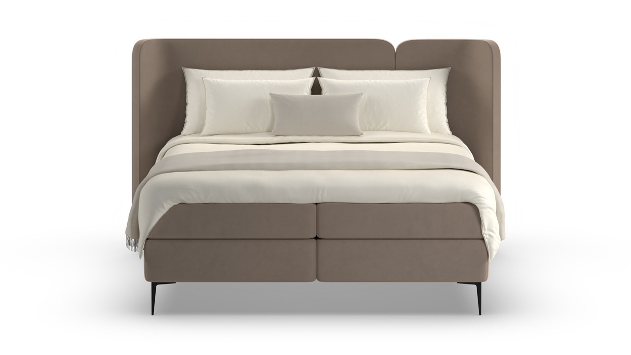 Boxspring Mesa - Soft suede liver